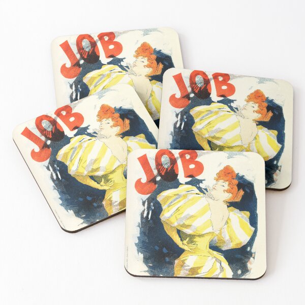 Item preview, JOB Papier Cigarettes Paris 1889 Art Nouveau Advertisement by Jules Cheret designed and sold by retroposters.