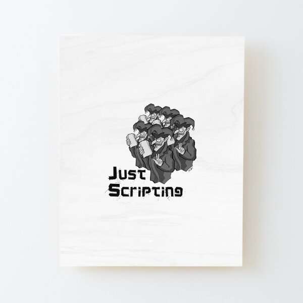 Pop: Just Scripting! Wood Mounted Print