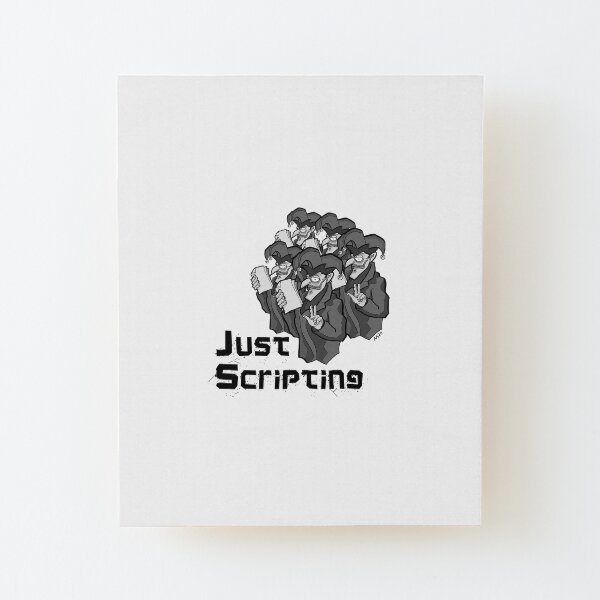 Pop: Just Scripting! Wood Mounted Print