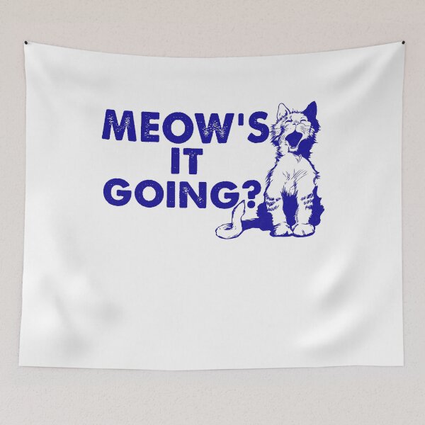 Item preview, Meow's It Going? Funny Perfect Cat Lover T-Shirt designed and sold by findgreatshirts.