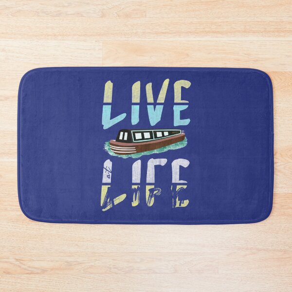 Item preview, Narrowboat Illustration Live Life at 4mph  designed and sold by HeyHoJo.