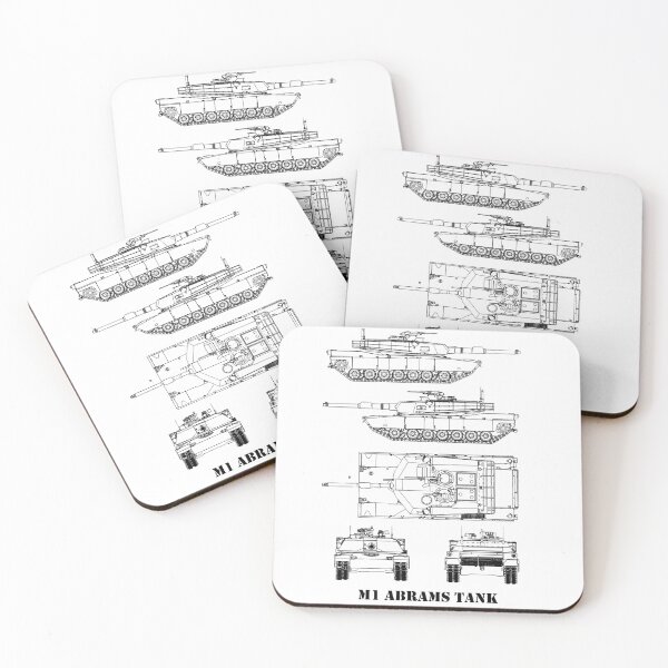Item preview, M1 Abrams Tank - Line Drawing designed and sold by BERGULATOR.