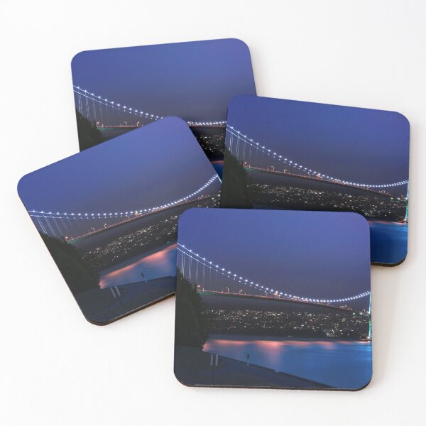 Item preview, Beautiful Lions Gate bridge in night time near Vancouver, British Columbia designed and sold by snehit.