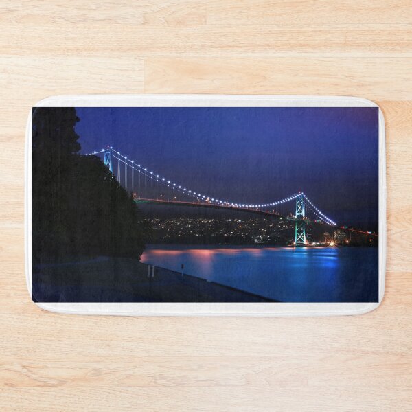 Item preview, Beautiful Lions Gate bridge in night time near Vancouver, British Columbia designed and sold by snehit.
