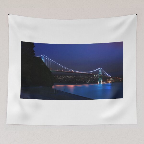 Item preview, Beautiful Lions Gate bridge in night time near Vancouver, British Columbia designed and sold by snehit.