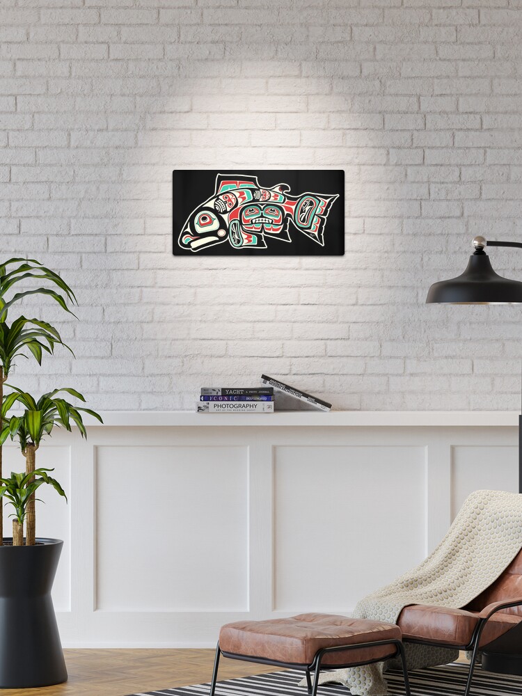 Thumbnail 1 of 4, Metal Print, Alaskan Salmon designed and sold by ZugArt.