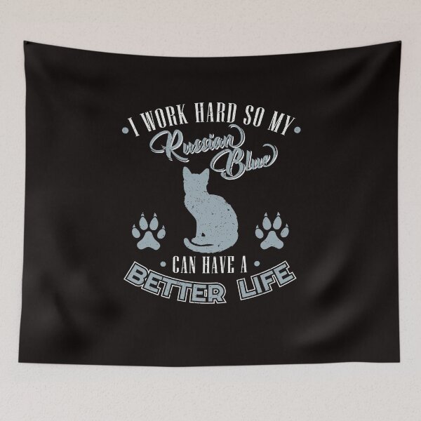 Item preview, Russian blue domestic cat saying designed and sold by torlei565.
