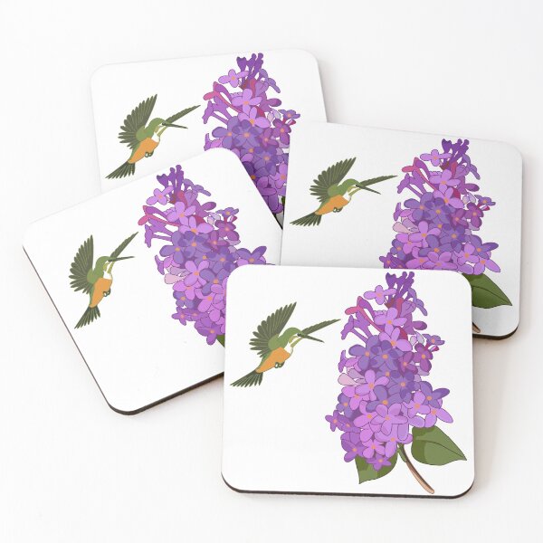 Item preview, Summer Flowers Hummingbird designed and sold by GL Digital Artwork .