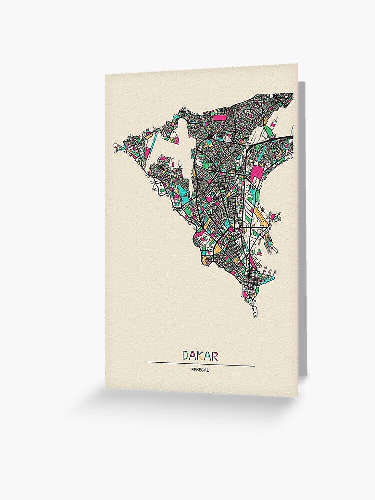 Carte De Vœux Dakar Senegal Carte De Rue Par Geekmywall Redbubble Carte De Vœux Dakar Senegal Carte De Rue Par Geekmywall Redbubble