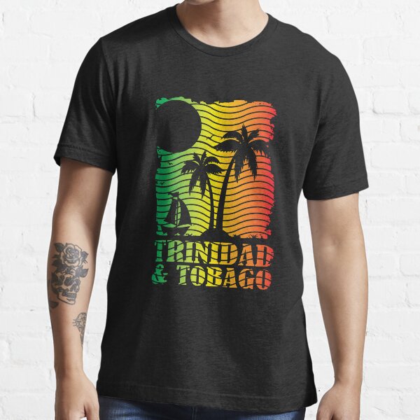 "Trinidad and Tobago Island Scene Ites Gold and Green" Tshirt for Sale by identiti