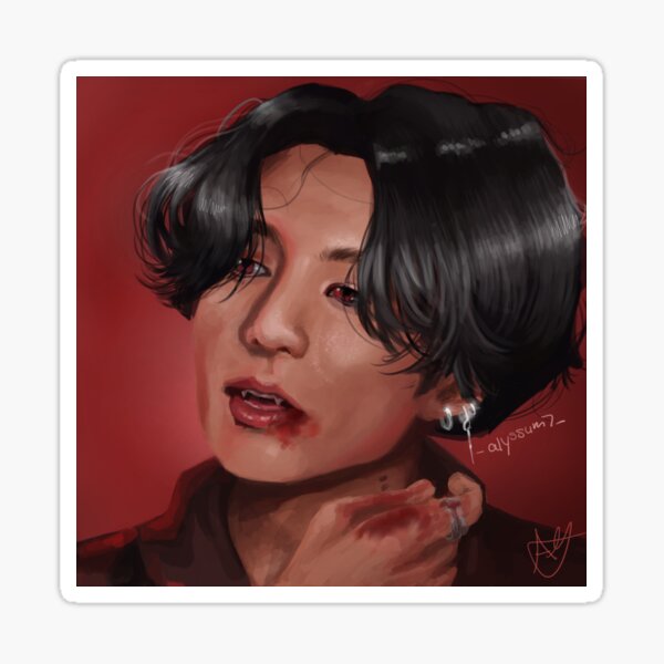 Artikel-Vorschau von Jungkook Portrait (Vampir Version), designt und verkauft von alyssum7.