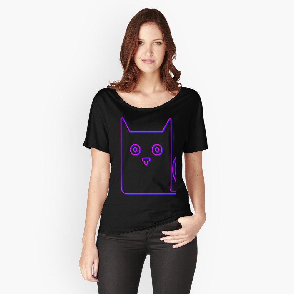 Neon Cat Relaxed Fit T-Shirt