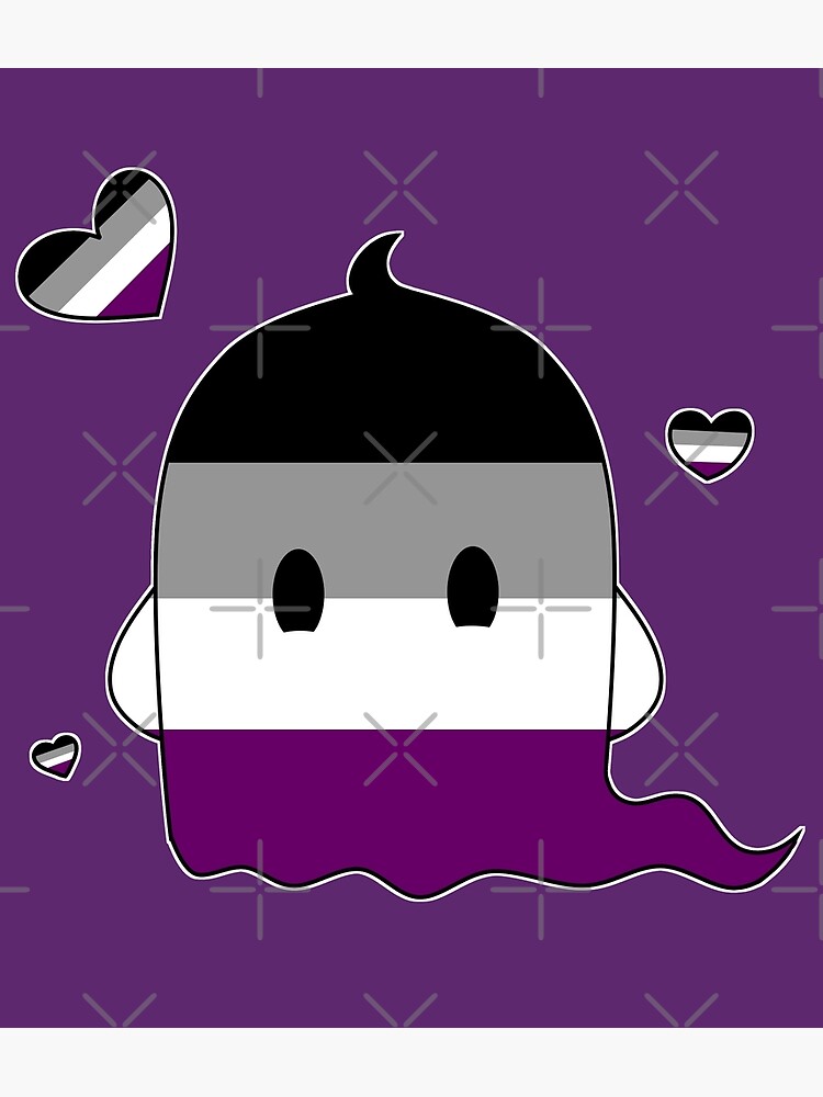 Asexual Ghost Poster For Sale By Shirocashelle Redbubble