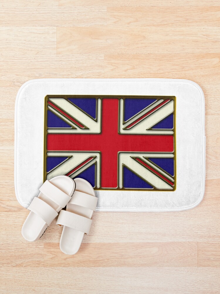 Union Jack Enamel Badge Bath Mat By Tomsredbubble Redbubble