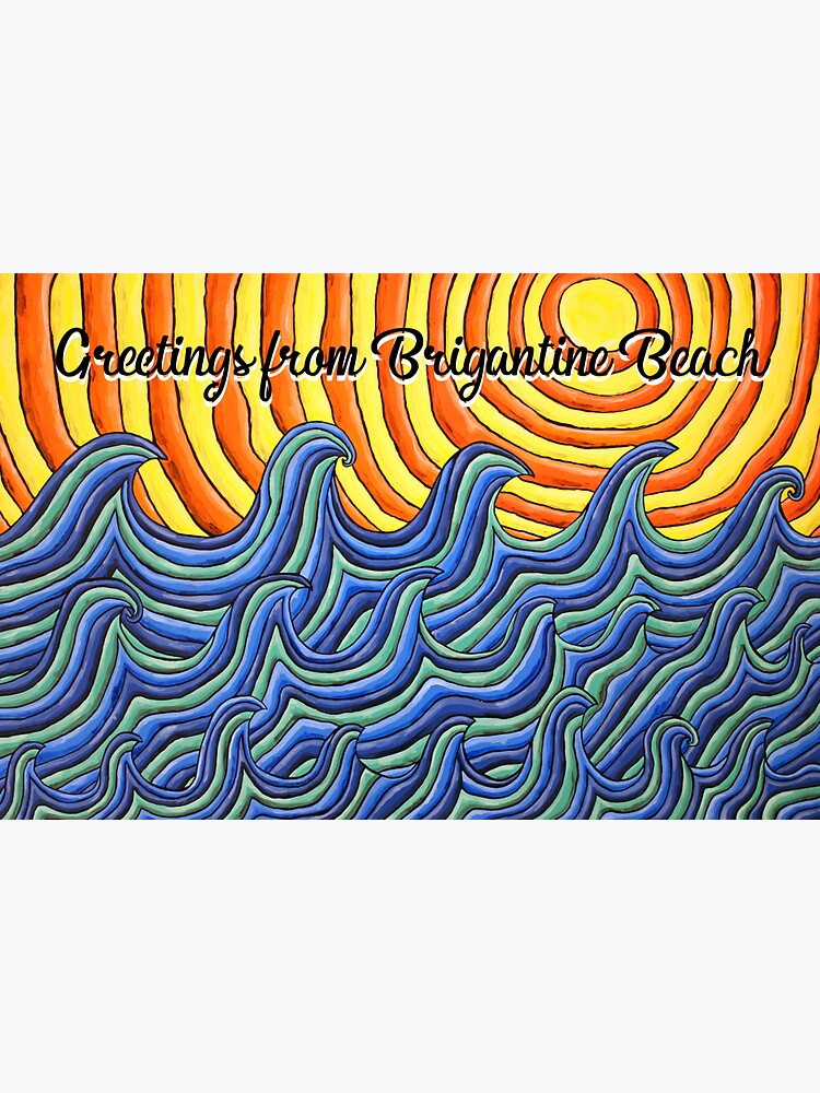 "Brigantine Greeting Card" Sticker for Sale by bitetheolivez Redbubble