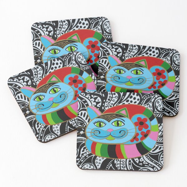 Item preview, Colorful cat designed and sold by Mirjam Griffioen.