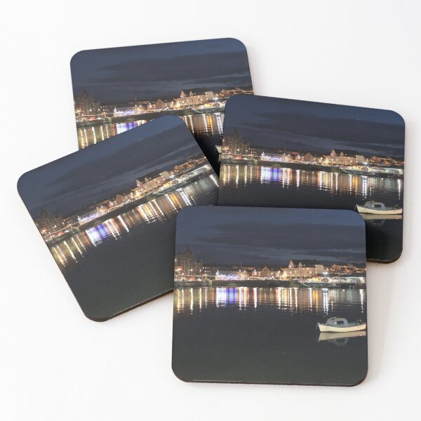Item preview, Oban Harbour at night designed and sold by albacrafts.