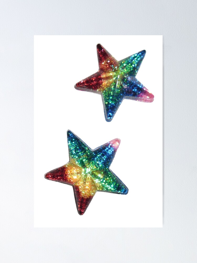 Rainbow glitter stars Poster for Sale by Melanie Jeyakkumar