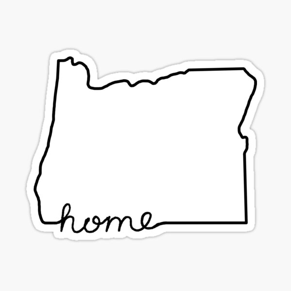 Oregon Home State Outline Sticker