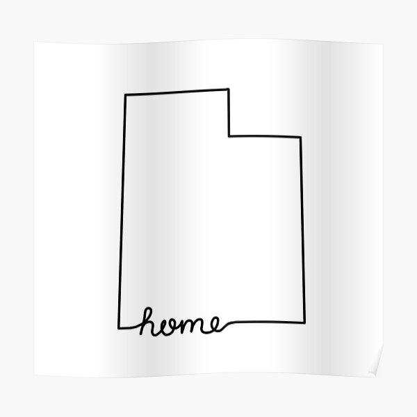 Utah Home State Outline Poster