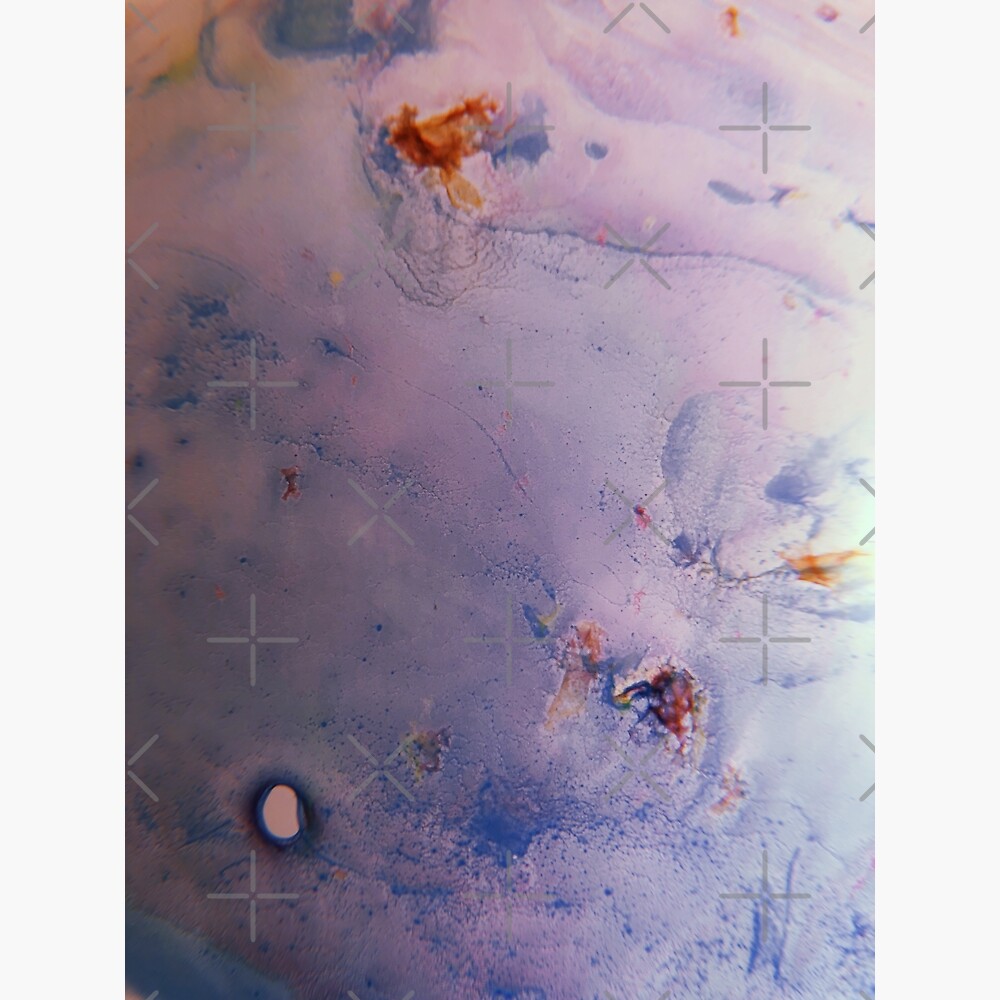 Blue Abstract Marble Pattern — Poster