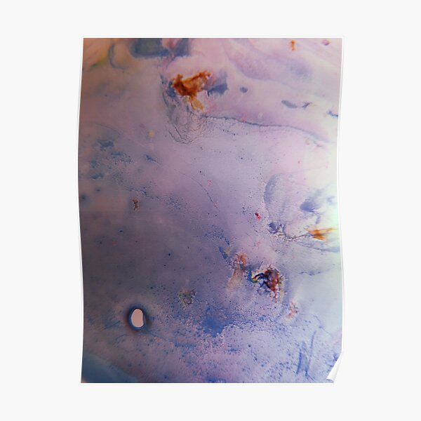 Blue Abstract Marble Pattern Poster