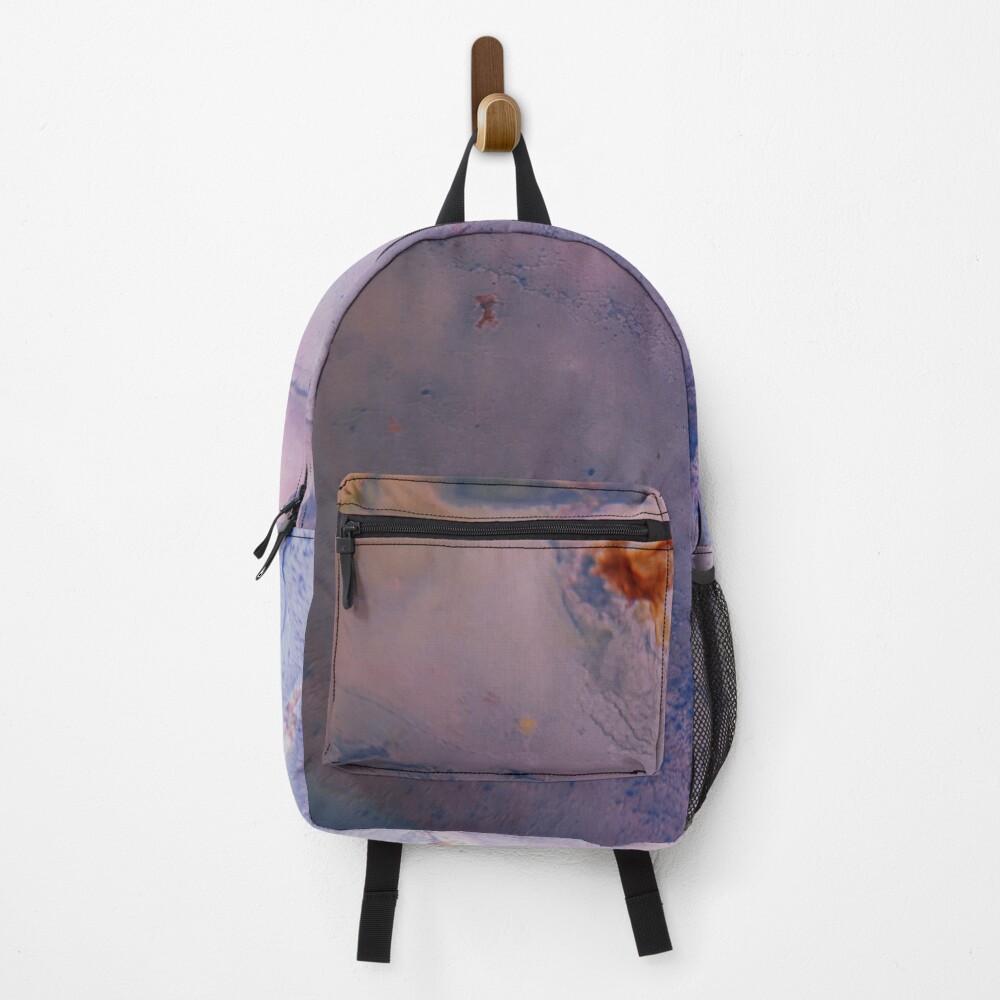 Blue Abstract Marble Pattern on a backpack