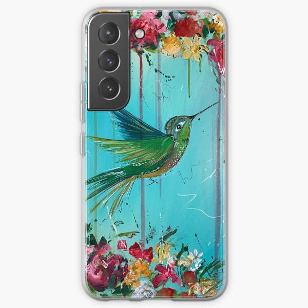 Tropical wave hummingbird love art Samsung Galaxy Soft Case