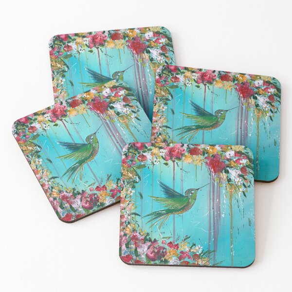 Item preview, Tropical wave hummingbird love art designed and sold by veroamore.