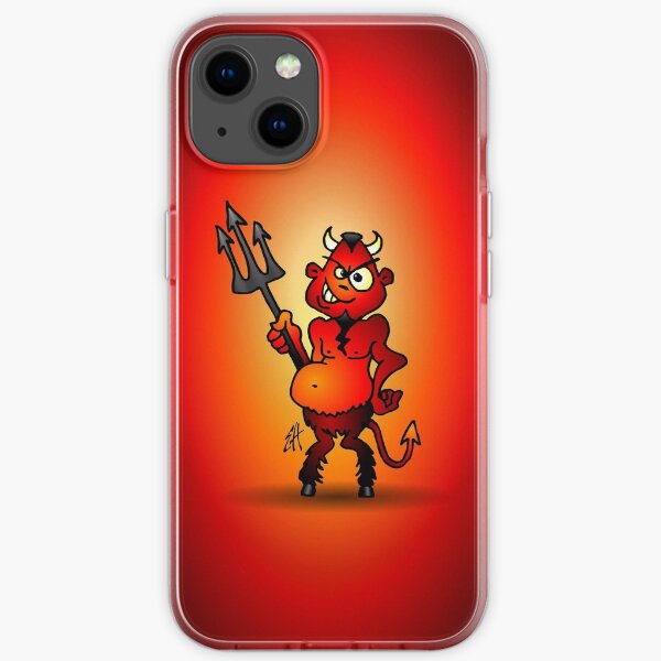 Fat red devil iPhone Soft Case