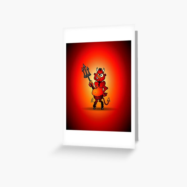 Fat red devil Greeting Card