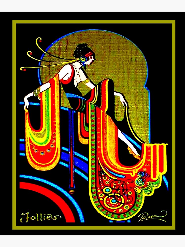 FLAPPER : Vintage 1920 Art Deco Beautiful Print by posterbobs