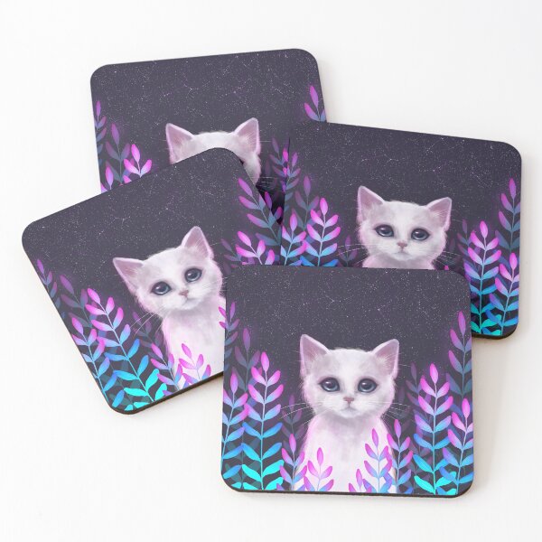 Glowy foliage Coasters (Set of 4)