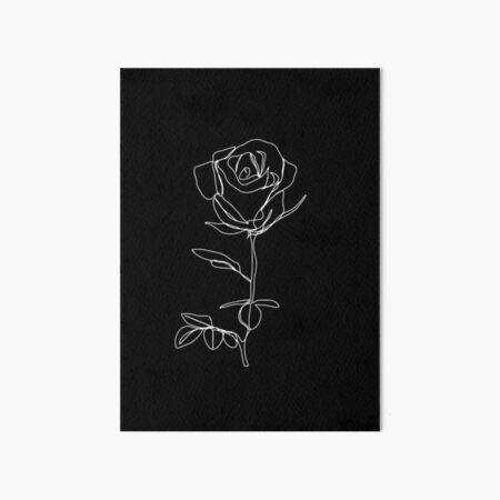Artikel-Vorschau von Minimalistische Schwarzweiss-Rose, designt und verkauft von brabikate.