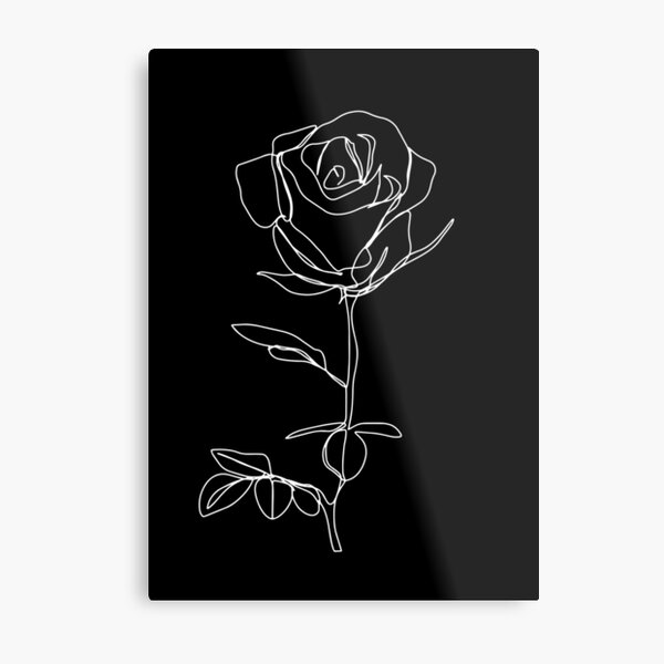 Artikel-Vorschau von Minimalistische Schwarzweiss-Rose, designt und verkauft von brabikate.