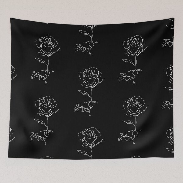 Item preview, Minimalistic Black and White Rose designed and sold by brabikate.