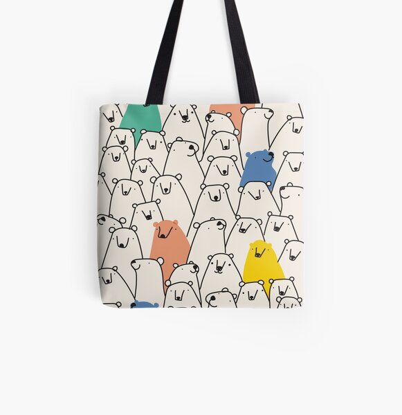 Bears pattern All Over Print Tote Bag