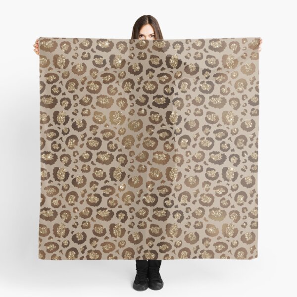 Vista previa del artículo con la obra «Leopardo con brillo marrón y dorado», diseñado y vendido por DirtyAngelFace Shop.