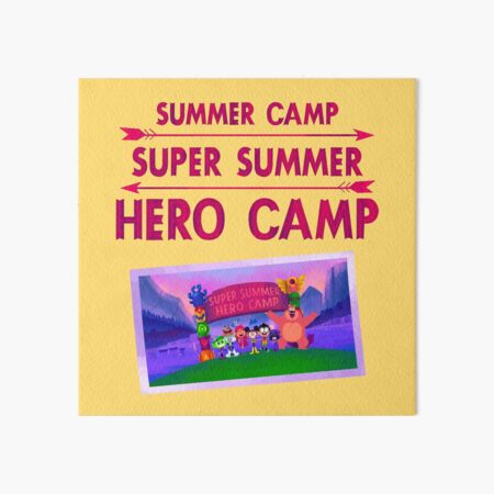 Super Summer Hero Camp Art Board Print