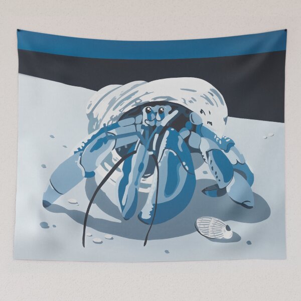 Item preview, Hermit Crab DEEP BLUE SEA designed and sold by Mirjam Griffioen.