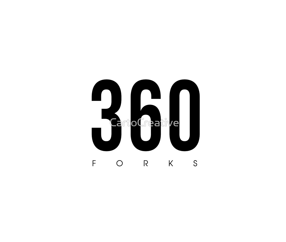 "Forks, WA 360 Area Code" by CartoCreative Redbubble