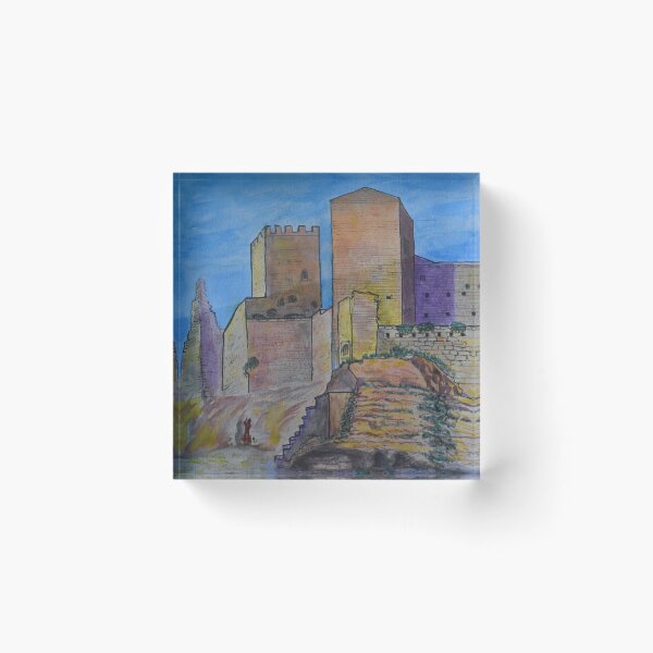 Item preview, Watercolor Sketch - Castello di Lombardia, Enna, Sicily designed and sold by Igor Pozdnyakov.