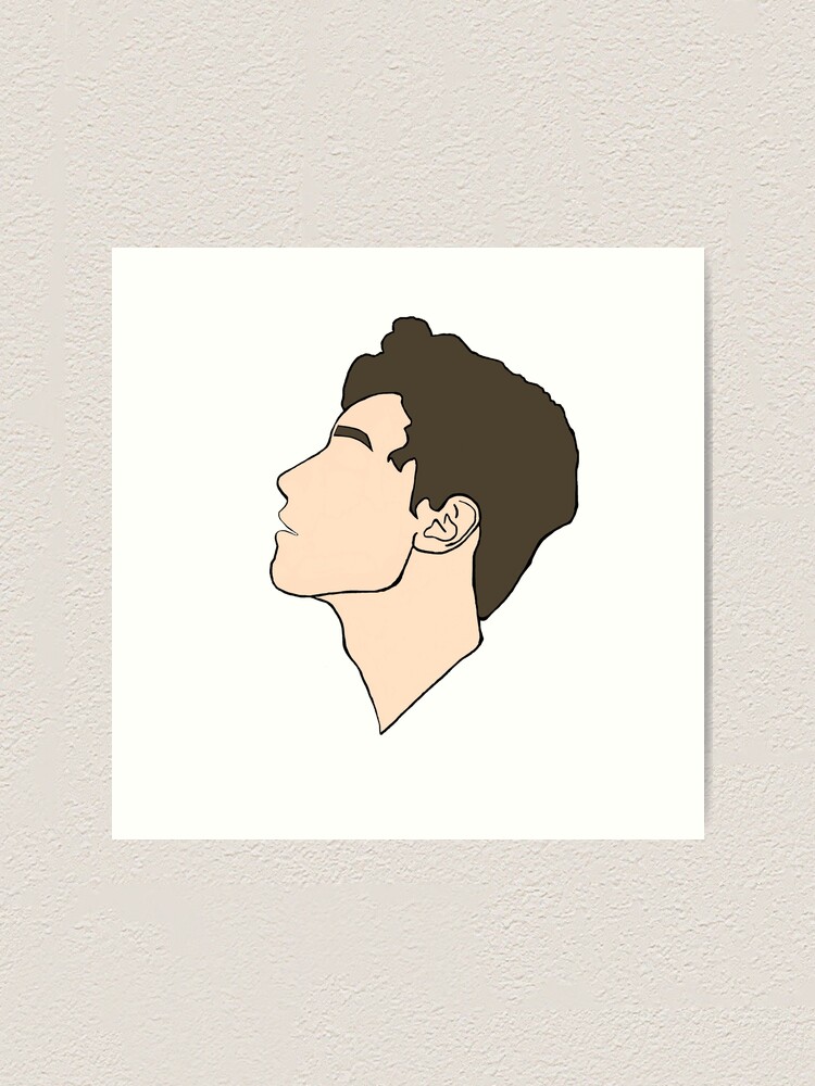 Shawn Mendes Inspired Outline Colored In Art Print For Sale By