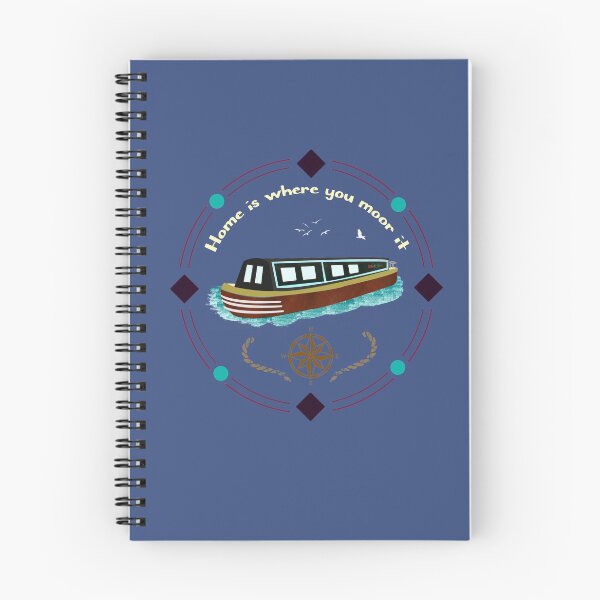 Item preview, Narrowboat Illustration Home is where You Moore It designed and sold by HeyHoJo.