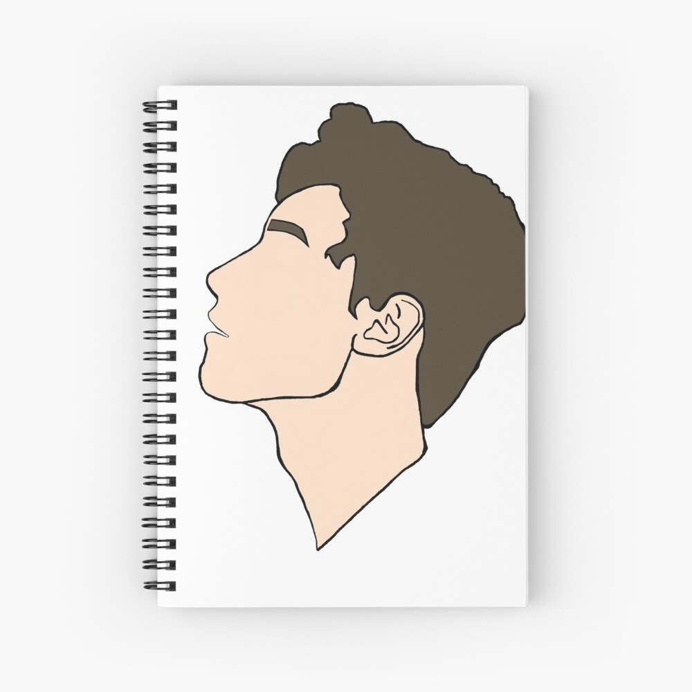 Shawn Mendes Inspired Outline Colored In Spiral Notebook For Sale By