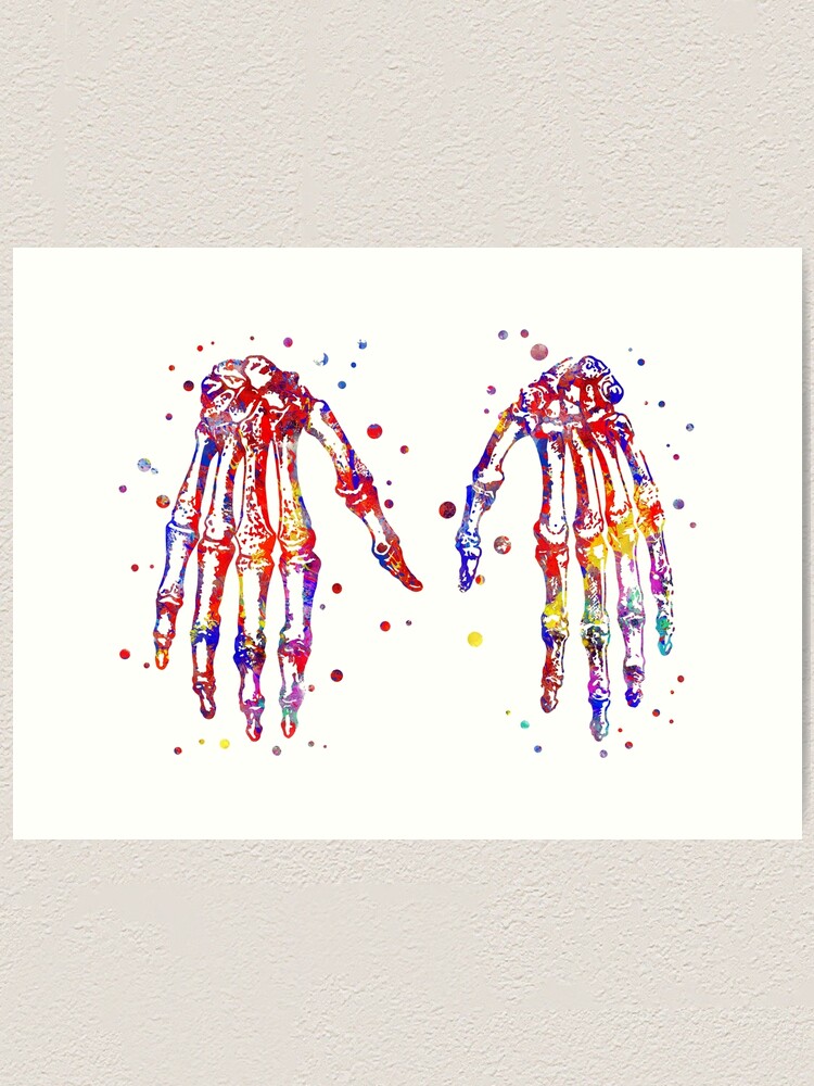 Hand Hand Kunst Anatomie Kunst Medizinische Kunst Hand Knochen Kunstdruck Von Rosaliartbook Redbubble