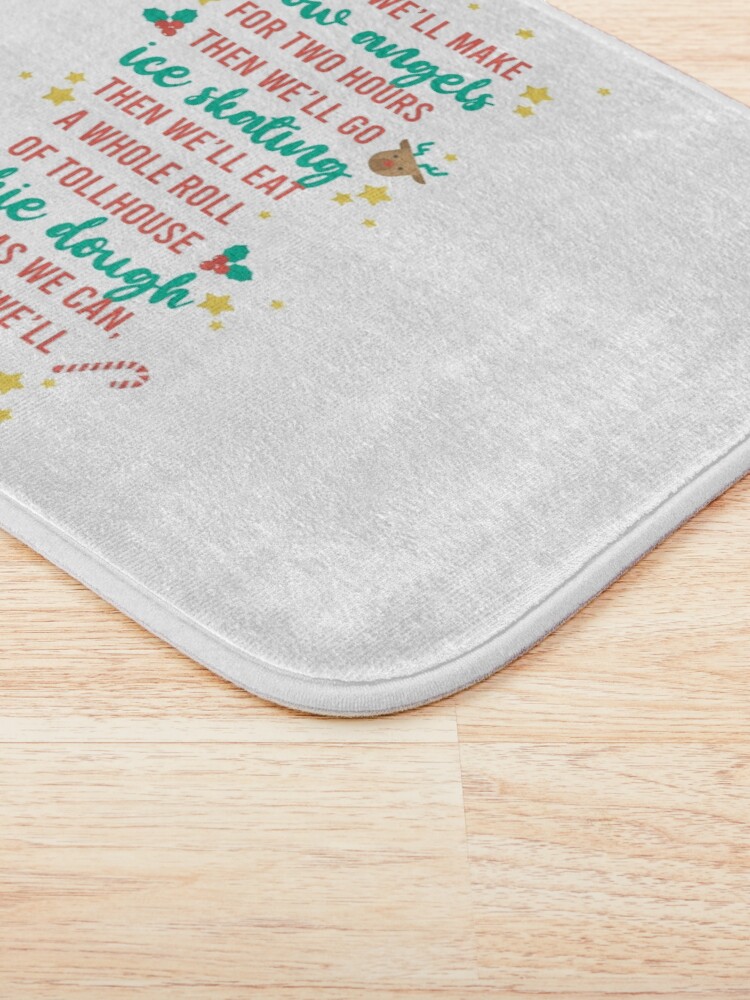 Alternate view of First We'll Make Snow Angels Bath Mat