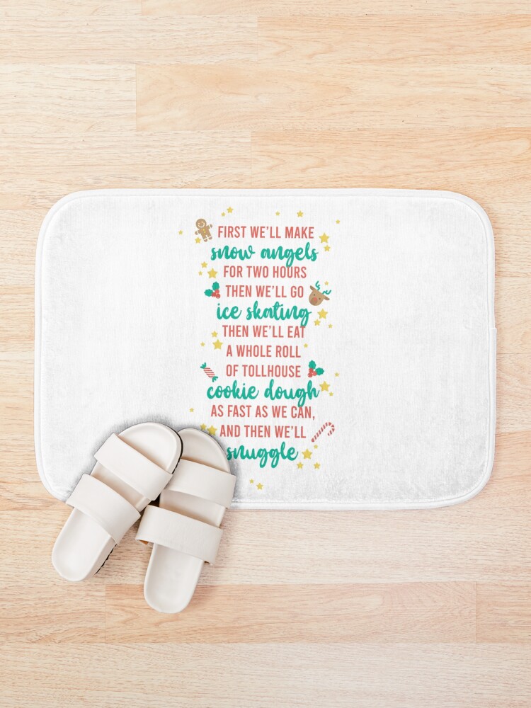 Alternate view of First We'll Make Snow Angels Bath Mat