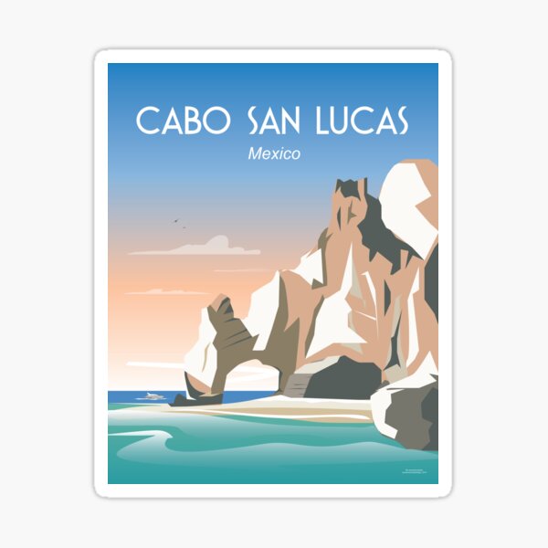 Cabo San lucas travel poster wall art Sticker