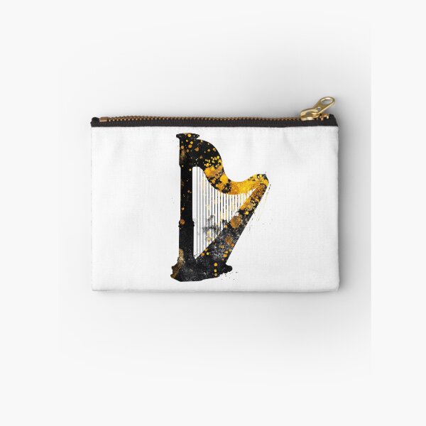 Item preview, Harp music art gold and black #harp #music designed and sold by JBJart.